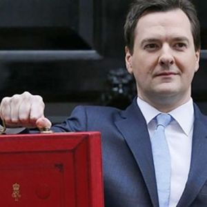 Chancellor holding briefcase